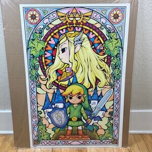 Zelda Stained Glass Poster 24" x 36"